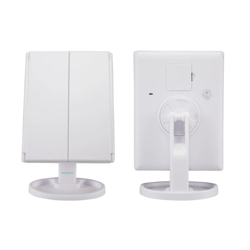 Beper - Meigipeegel LED-taustvalgustusega 4xAAA/5V