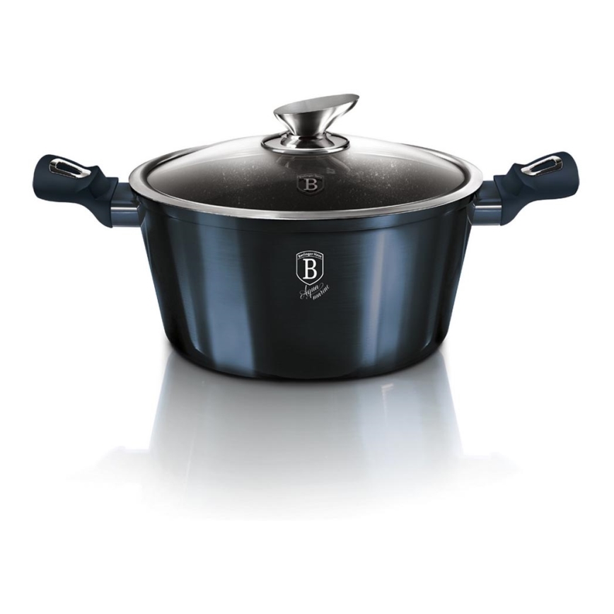 BerlingerHaus - Ahjupott marmor pinnatöötlusega + kann 20 cm, sinine