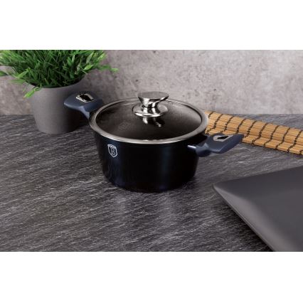 BerlingerHaus - Ahjupott marmor pinnatöötlusega + kann 20 cm, sinine