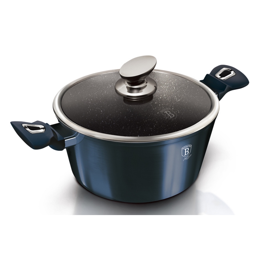 BerlingerHaus - Ahjupott marmor pinnatöötlusega + kann 20 cm, sinine