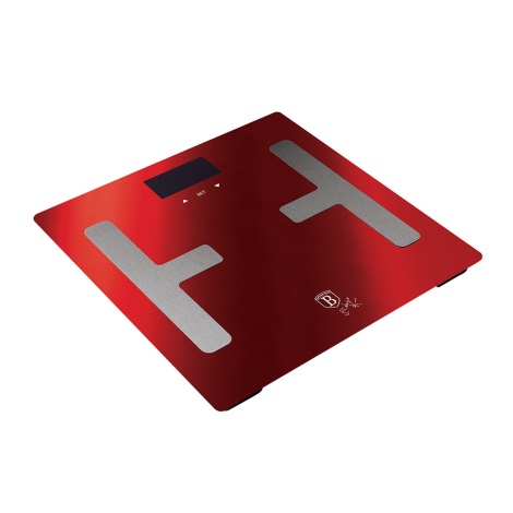 BerlingerHaus - Vannitoakaal LCD ekraaniga 2xAAA punane/matt kroom