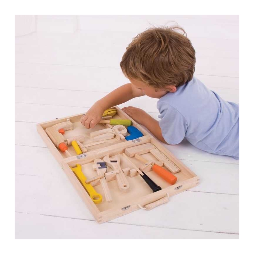 Bigjigs Toys - Puidust kast tööriistadega