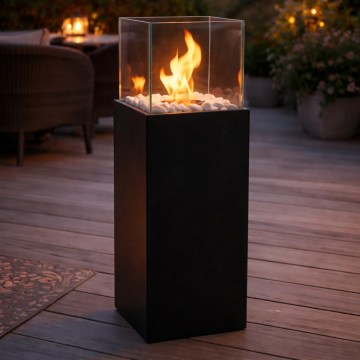 BIO kamin ALICANTE 26,5x80,5 cm 2kW must
