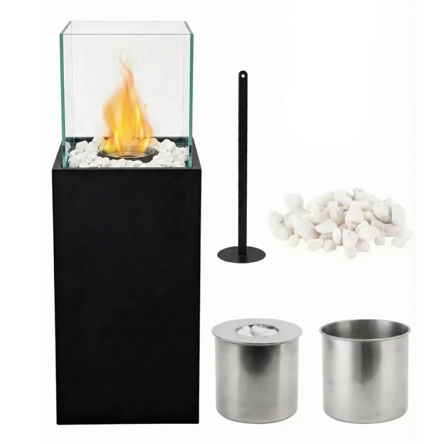 BIO kamin ALICANTE 26,5x80,5 cm 2kW must