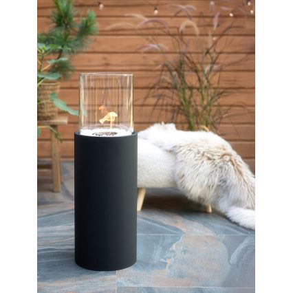 BIO-kamin ROMA 26,5x80,5 cm 2kW must + kaitsekate