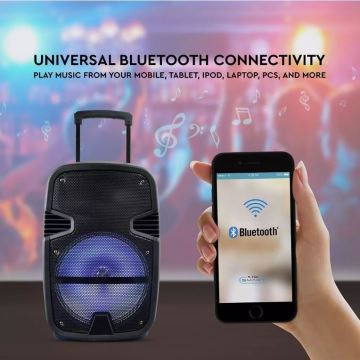 Bluetooth kaasaskantav kõlar mikrofoniga 35W/3,7V LED RGB + Pult