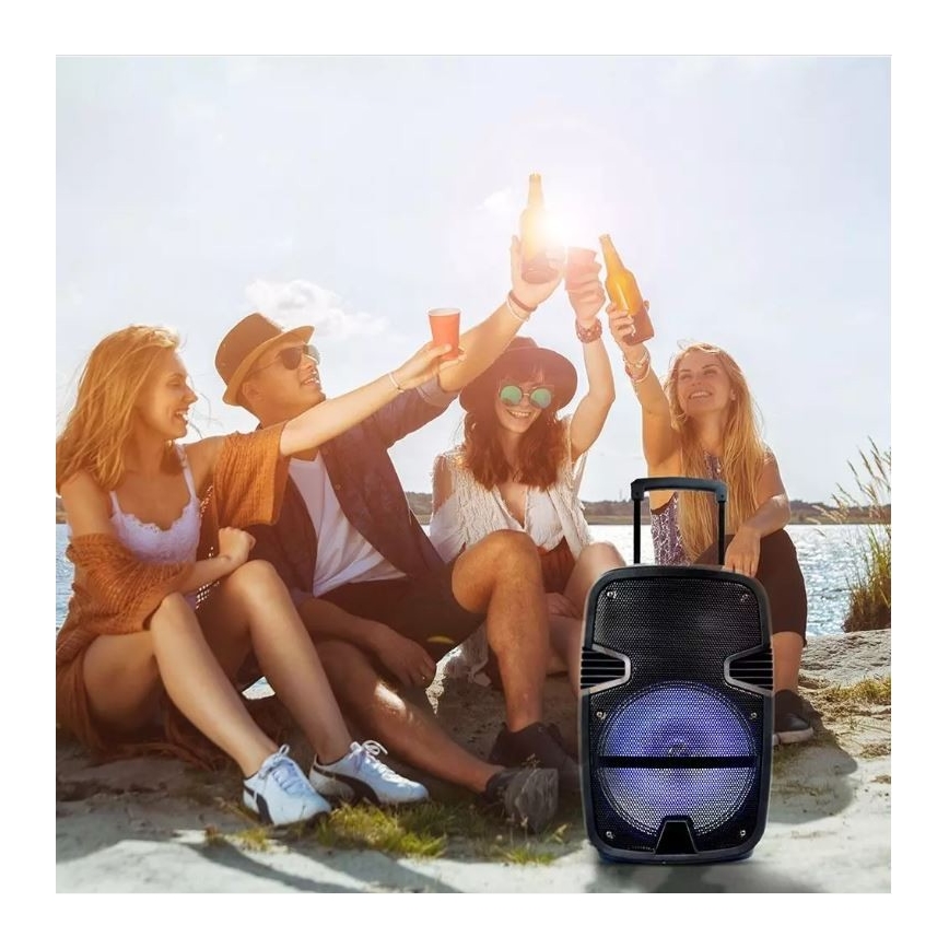 Bluetooth kaasaskantav kõlar mikrofoniga 35W/3,7V LED RGB + Pult