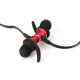 Bluetooth kõrvaklapid koos mikrofoni ja MicroSD lugejaga must/punane