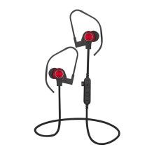 Bluetooth kõrvaklapid koos mikrofoni ja MicroSD lugejaga must/punane