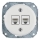 Bohemia-Design - portselanist retro Ethernet-pistikupesa raamita 2x CAT5e valge