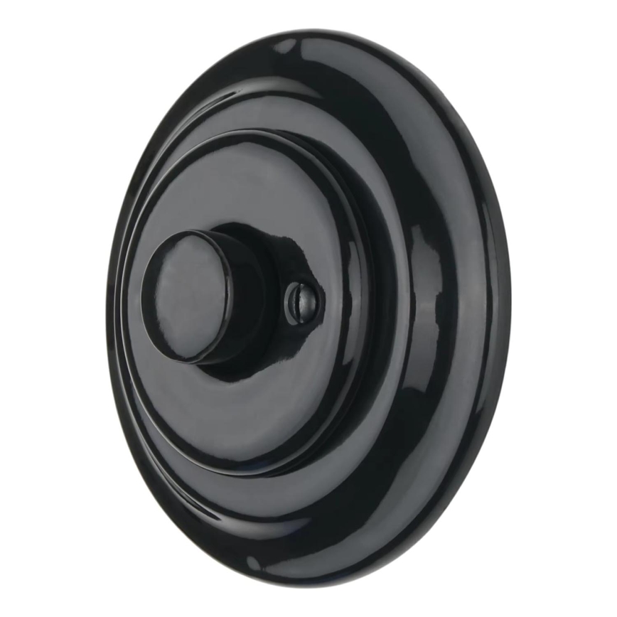 Bohemia-Design - portselanist retro hämardaja pöördnupuga raamiga 250V/10A must