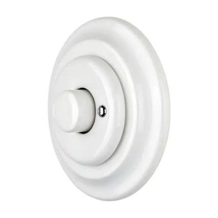 Bohemia-Design - Portselanist retro pööratav hämardaja raamiga 250V/10A valge