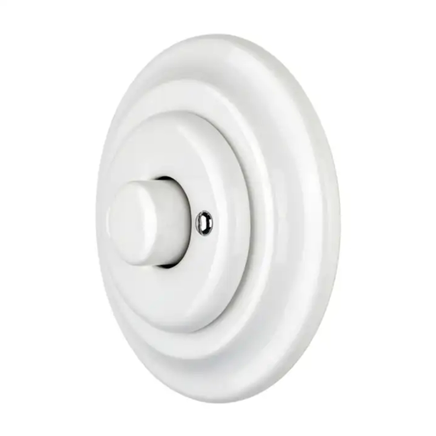 Bohemia-Design - Portselanist retro pööratav hämardaja raamiga 250V/10A valge