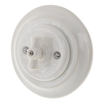 Bohemia-Design - Portselanist retro pöördlüliti raamiga nr. 5 valge