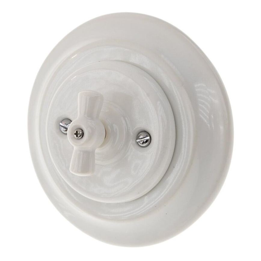 Bohemia-Design - Portselanist retro pöördlüliti raamiga nr. 5 valge