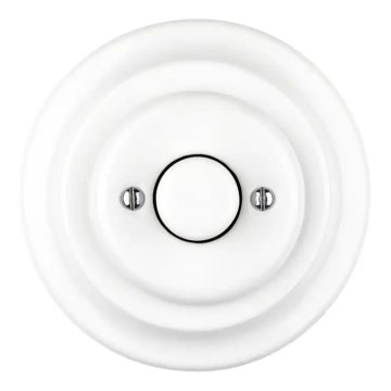 Bohemia-Design - portselanist retro pöördnupuga hämardaja raamiga 250V/10A valge