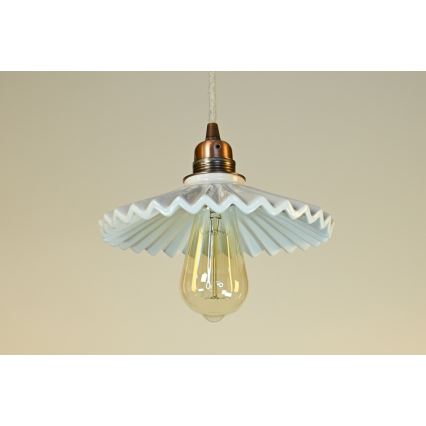 Bohemia-Design - Portselanist rippvalgusti kaablil 1xE27/60W/230V