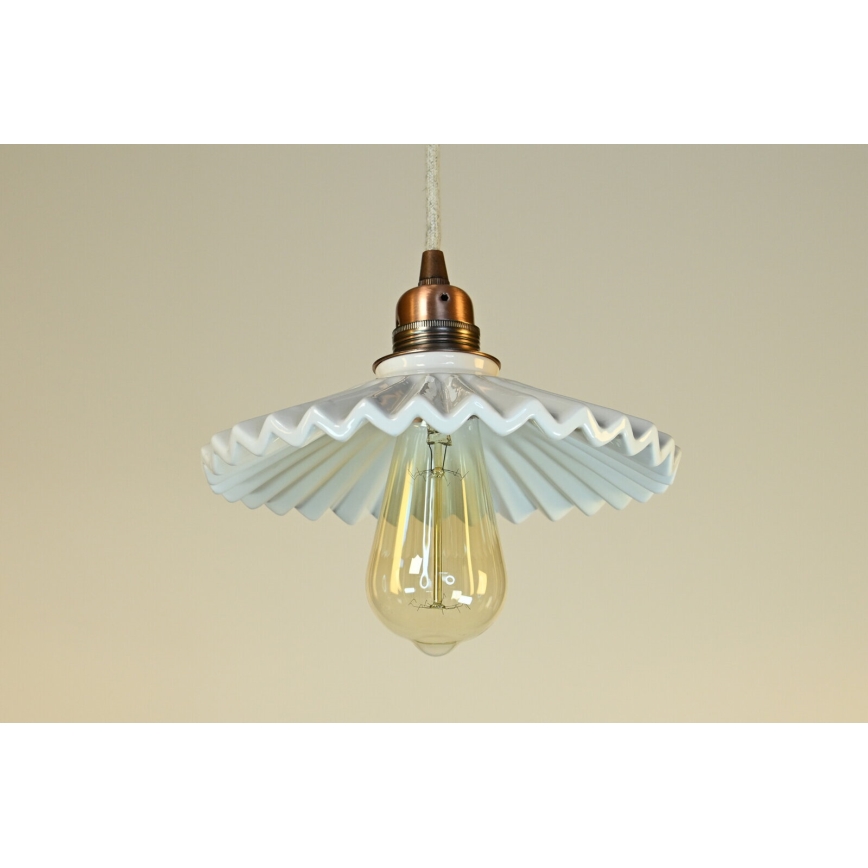 Bohemia-Design - Portselanist rippvalgusti kaablil 1xE27/60W/230V