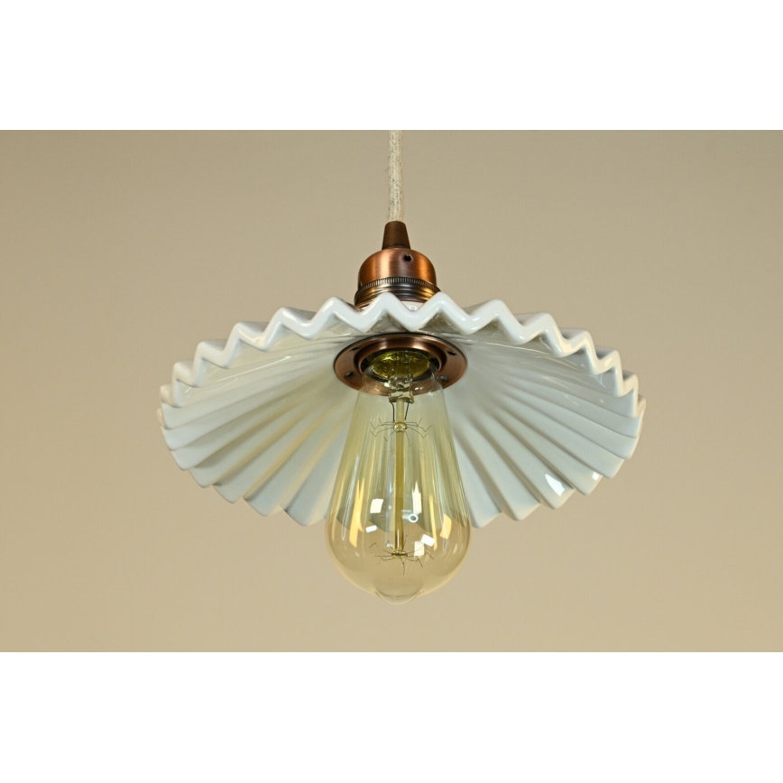 Bohemia-Design - Portselanist rippvalgusti kaablil 1xE27/60W/230V