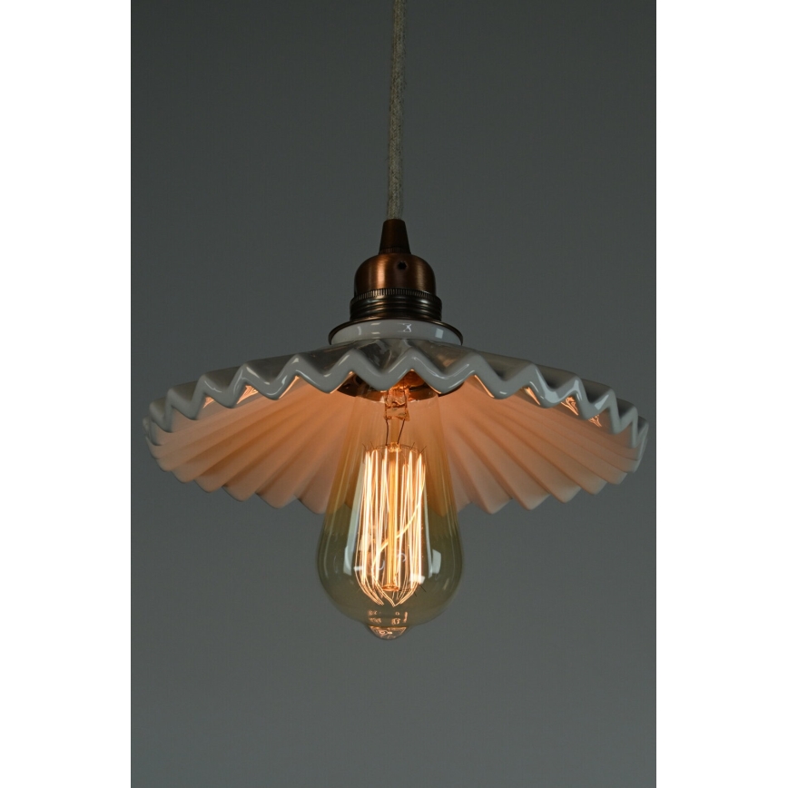 Bohemia-Design - Portselanist rippvalgusti kaablil 1xE27/60W/230V