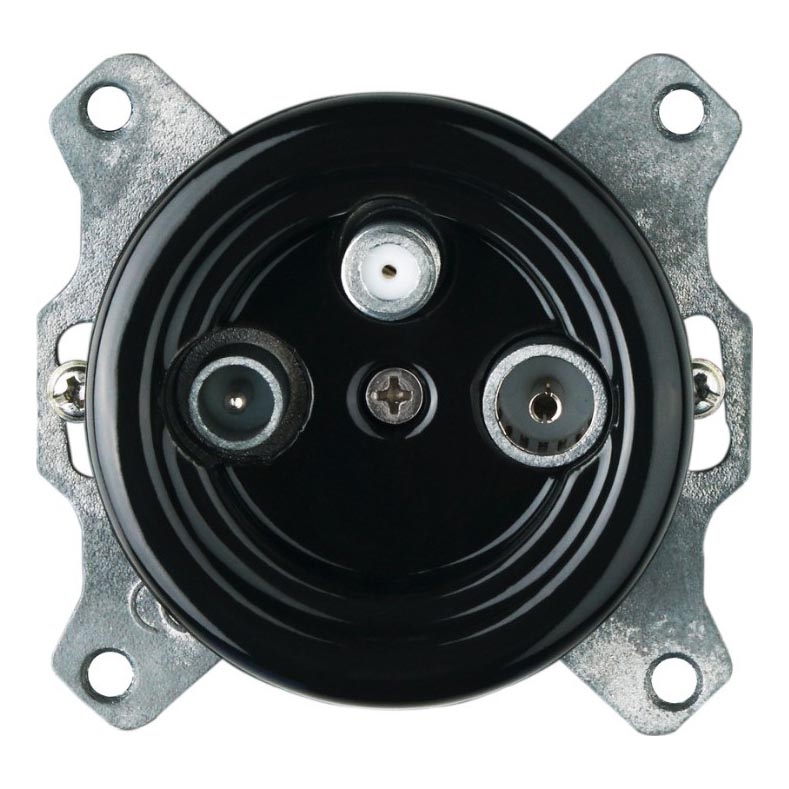 Bohemia-Design - retro-stiilis portselanist TV/SAT-W pistikupesa raamita, must