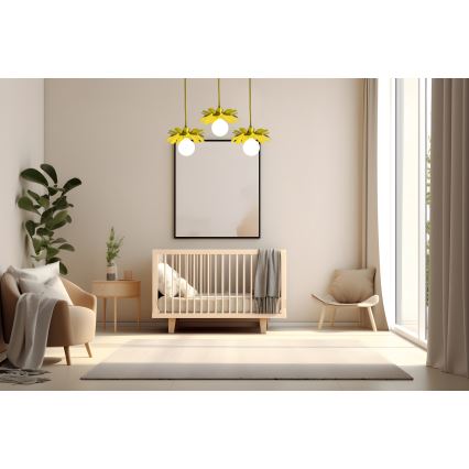 Bohemia-Design - Rippvalgusti kaabliga 1xE27/60W/230V kollane
