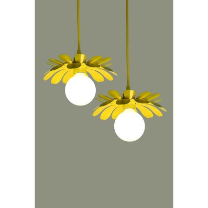 Bohemia-Design - Rippvalgusti kaabliga 1xE27/60W/230V kollane
