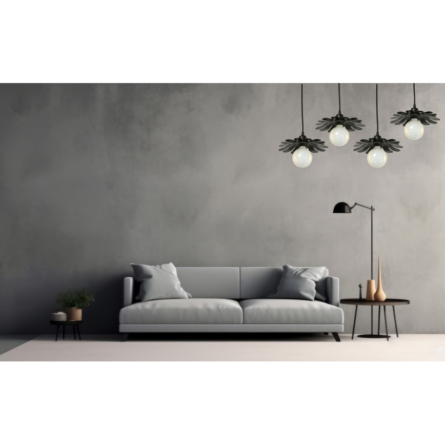Bohemia-Design - Rippvalgusti kaabliga 1xE27/60W/230V must