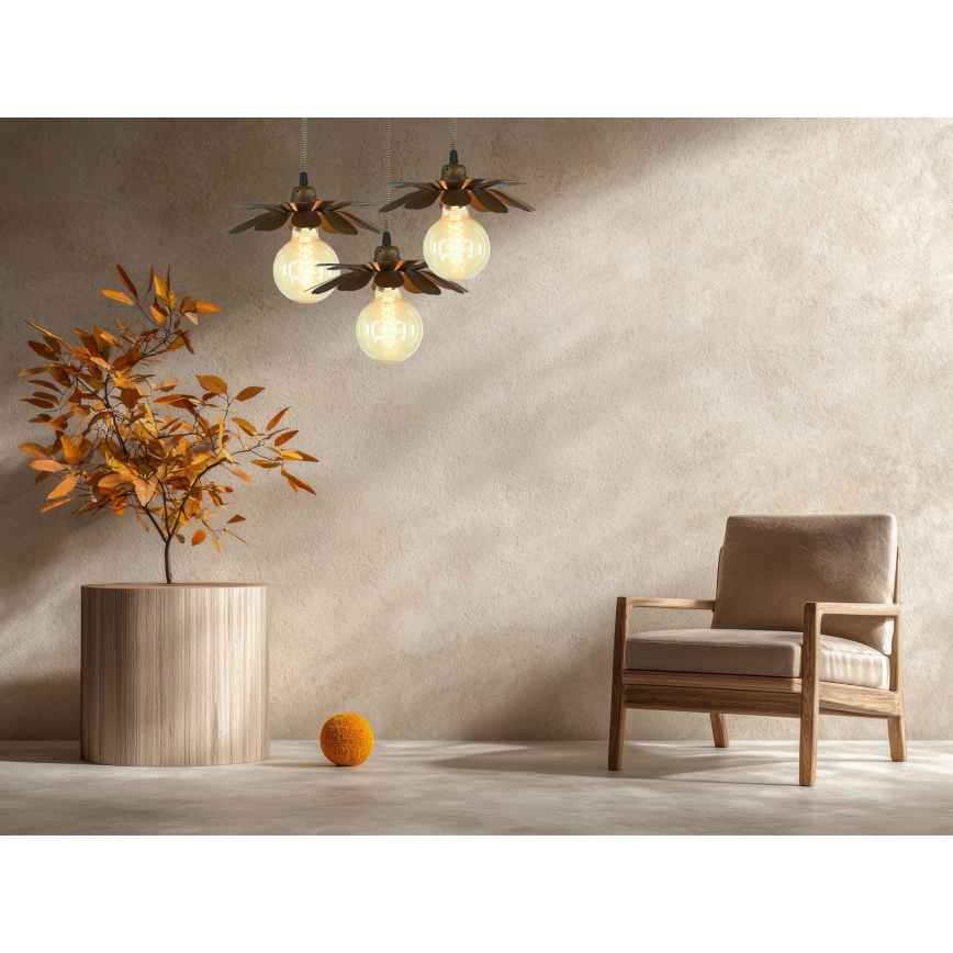Bohemia-Design - Rippvalgusti kaabliga 1xE27/60W/230V pronksine