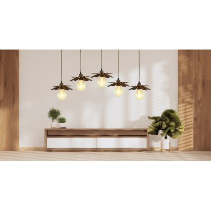 Bohemia-Design - rippvalgusti kaabliga 1xE27/60W/230V pronksviimistlusega