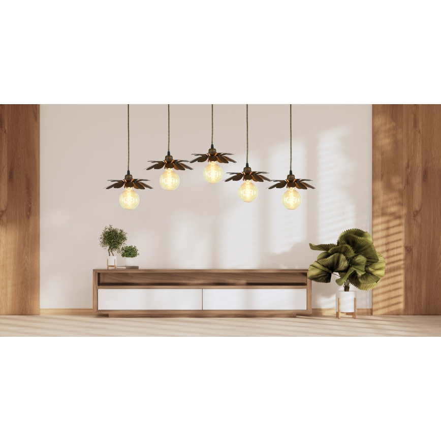 Bohemia-Design - rippvalgusti kaabliga 1xE27/60W/230V pronksviimistlusega
