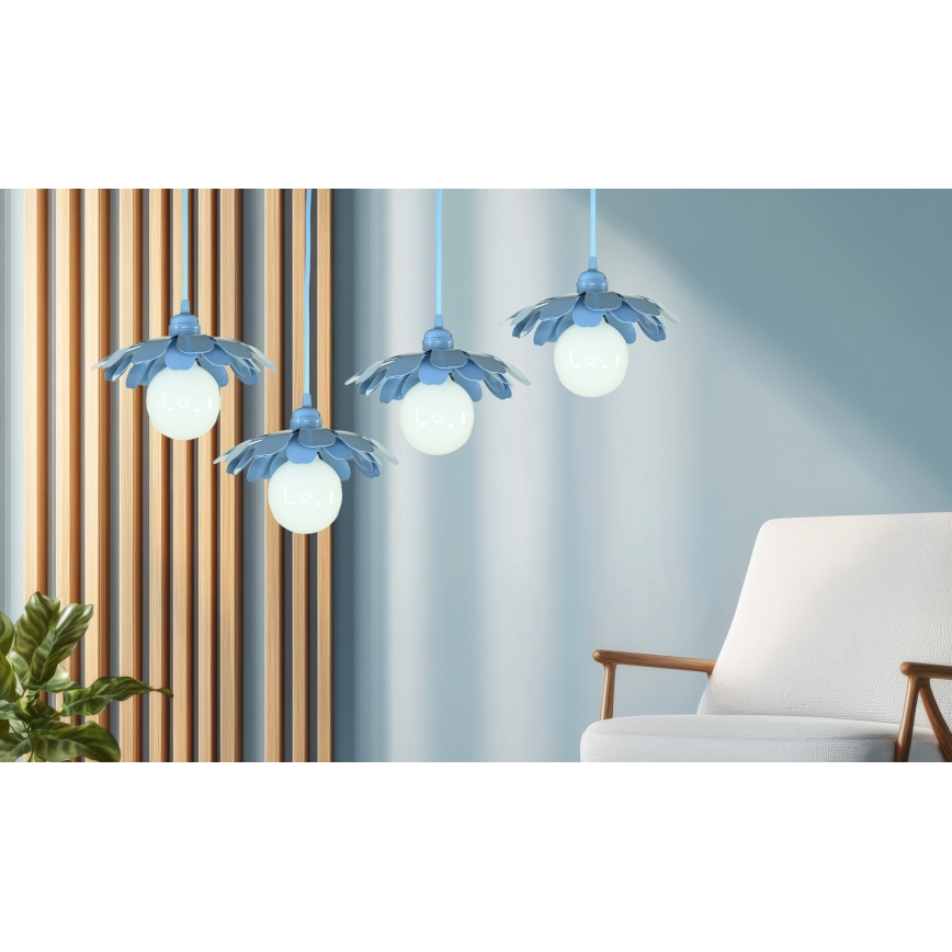Bohemia-Design - Rippvalgusti kaablil 1xE27/60W/230V sinine