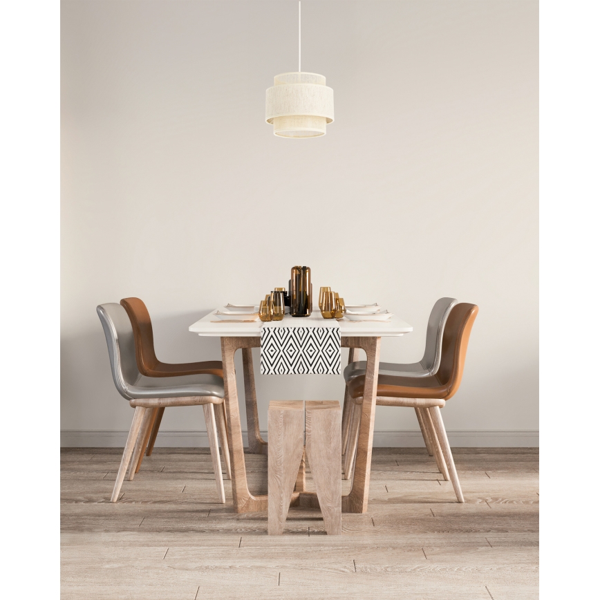 BOHO rippvalgusti kaabliga 1xE27/60W/230V, läbimõõt 20 cm, kreem/juut