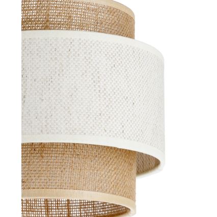 BOHO-stiilis ripplamp nööril 3xE27/60W/230V kreemjas/jute