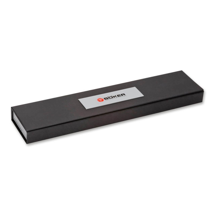 Böker - damaskterasest santoku kööginuga DAMAST OLIVE 17,2 cm oliivipuust