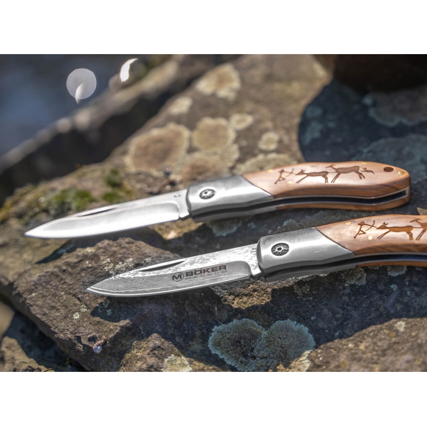 Böker - Damaskuse taskunuga Magnum Caveman 19,4 cm
