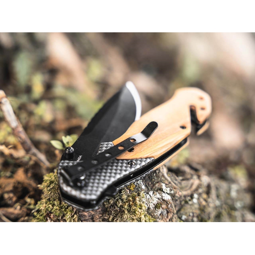 Böker - Taskunuga Magnum Blomkvist Olive 20,5 cm oliivipuu