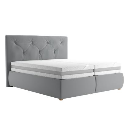Boxspringvoodi koos madratsi ja pealiskihiga ELEN 160x200 cm hall