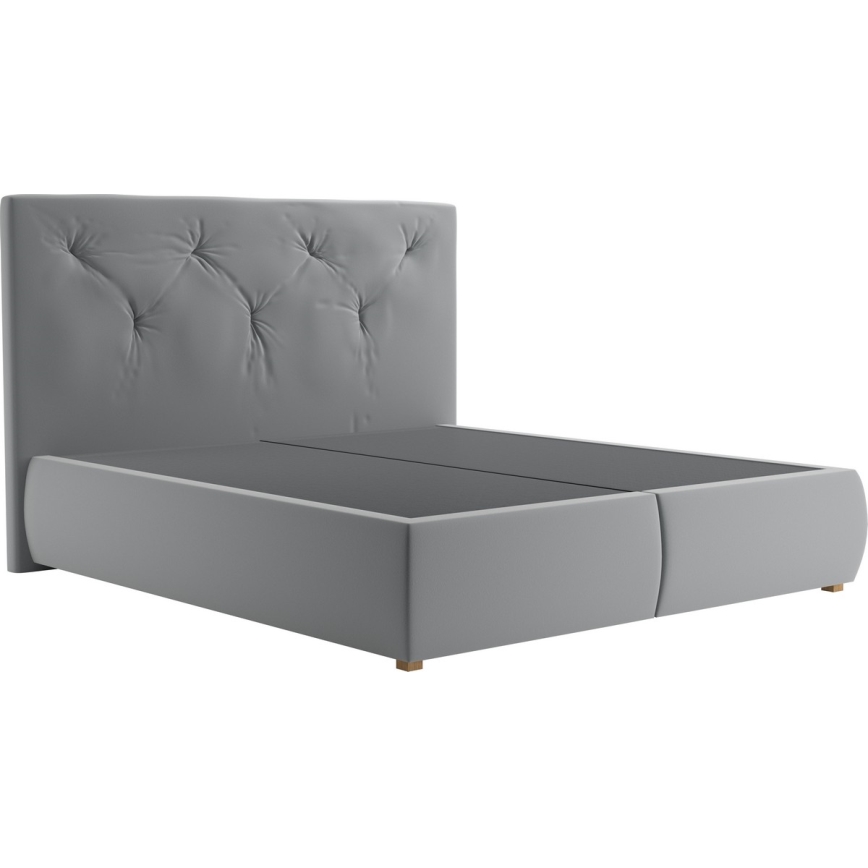 Boxspringvoodi koos madratsi ja pealiskihiga ELEN 160x200 cm hall