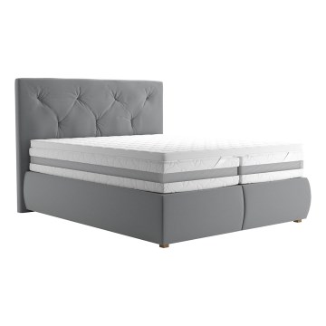 Boxspringvoodi koos madratsi ja pealiskihiga ELEN 160x200 cm hall