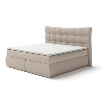 Boxspringvoodi koos madratsite ja pealiskihiga SOFIA 180x200 cm beež