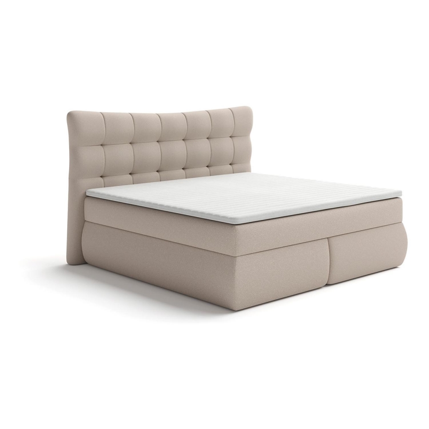 Boxspringvoodi koos madratsite ja pealiskihiga SOFIA 180x200 cm beež