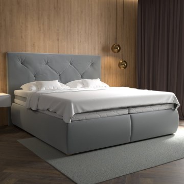 Boxspringvoodi madratsi ja kattemadratsiga ELEN 160x200 cm hall