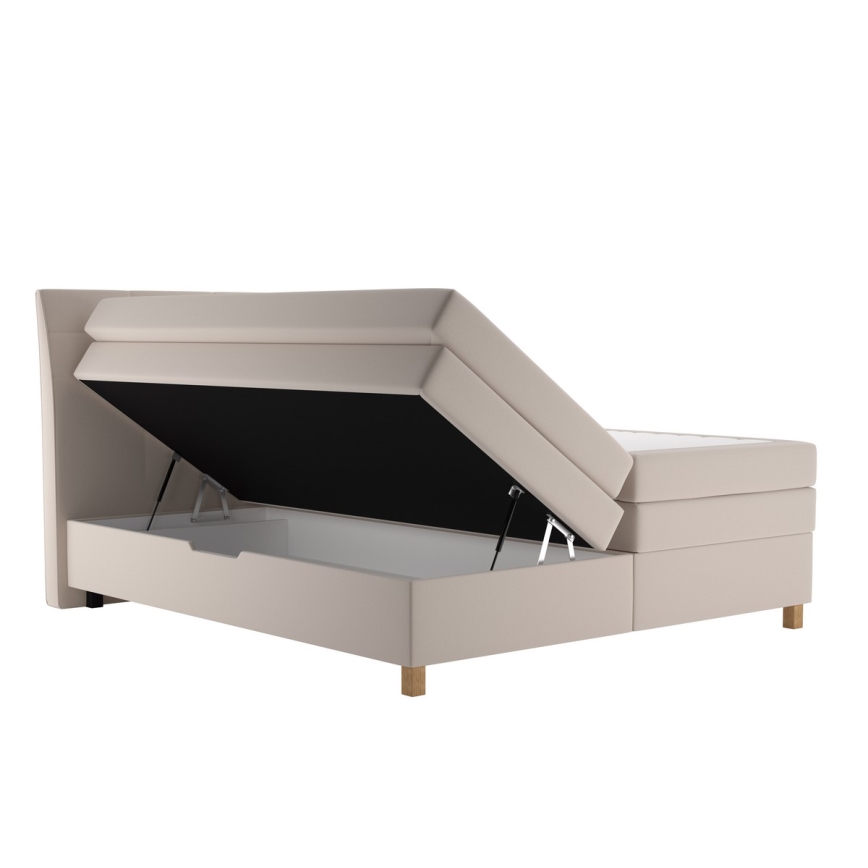 Boxspringvoodi madratsiga BEA 160x200 cm beež