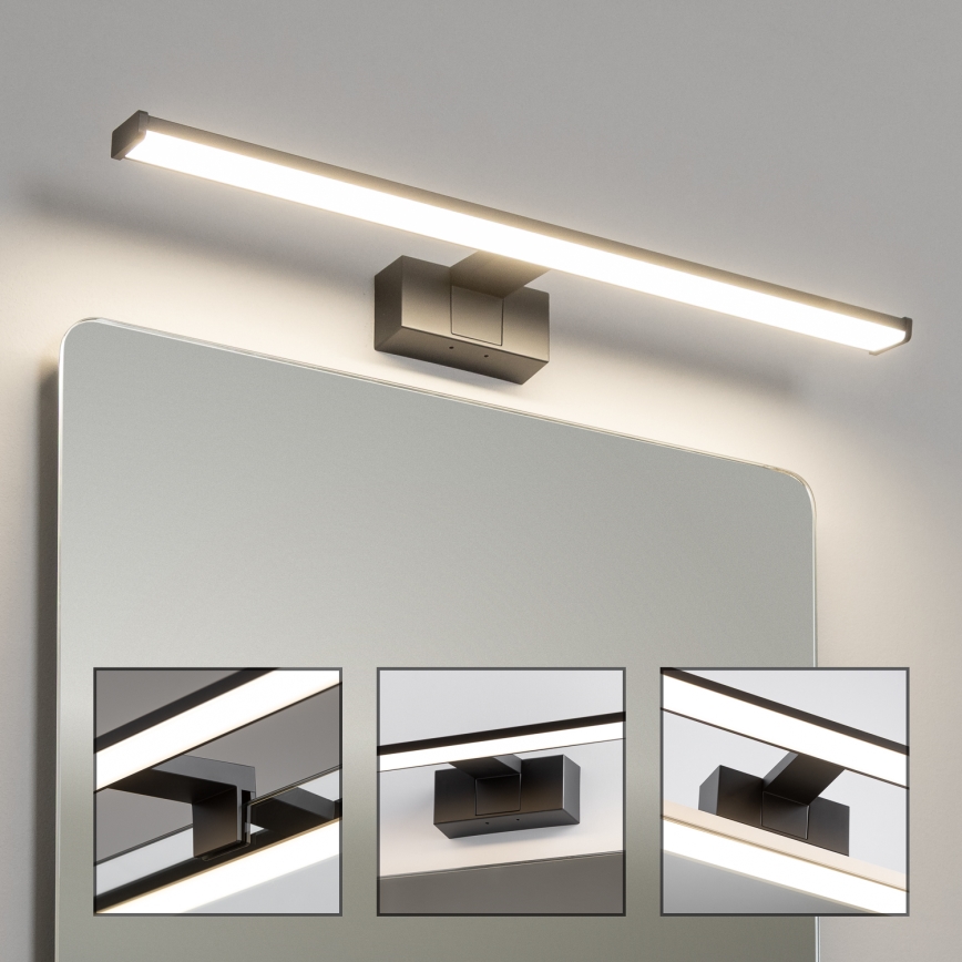 Brilagi - 3-ühes vannitoa peegli LED-valgustus VESTRA LED/12W/230V 60 cm IP44 must