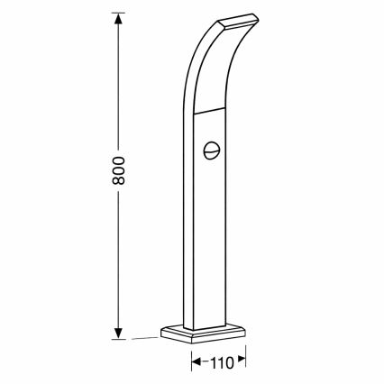 Brilagi - LED välisvalgusti liikumisanduriga ARCELO LED/9W/230V 80 cm IP44