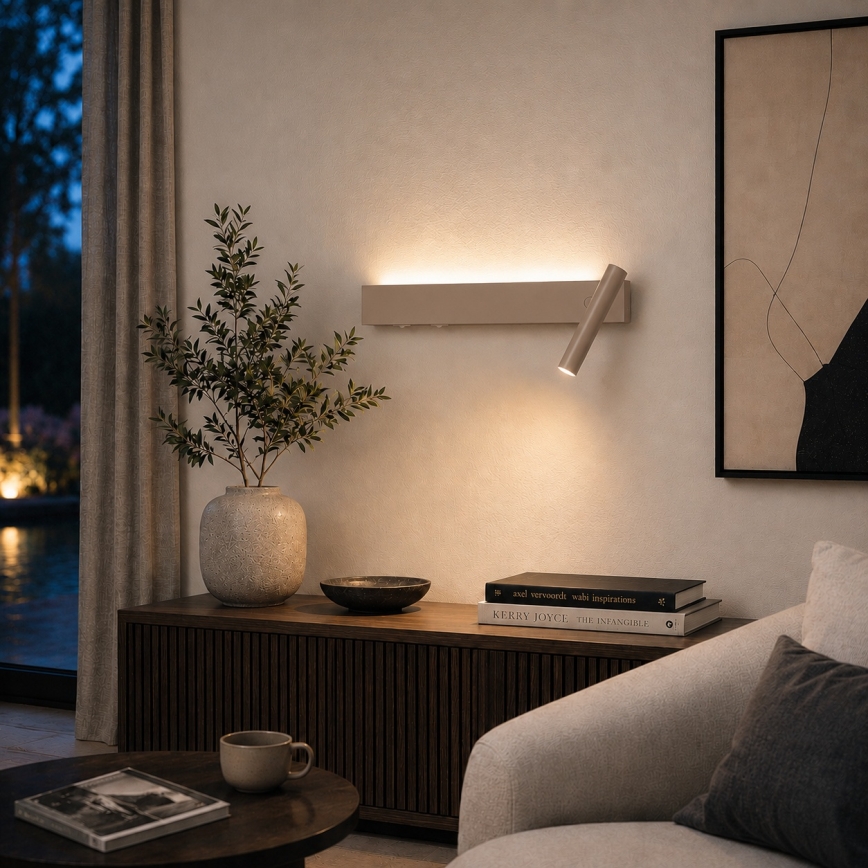 BRILAGI - ARLIX LED seinale suunatav punktvalgusti LED/3W/230V + LED/7W beež CRI 90