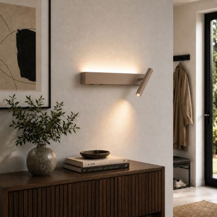 BRILAGI - ARLIX LED seinale suunatav punktvalgusti LED/3W/230V + LED/7W beež CRI 90