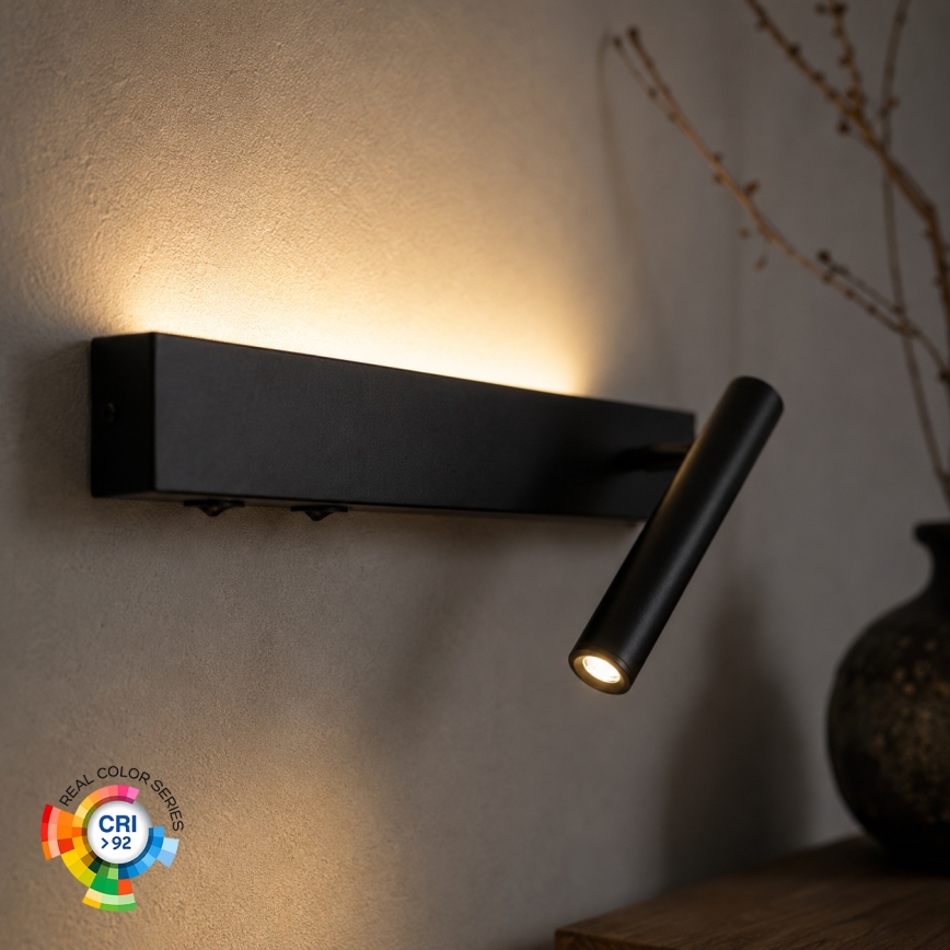 BRILAGI - ARLIX LED seinapunktvalgusti LED/3W/230V + LED/7W, must, CRI 90