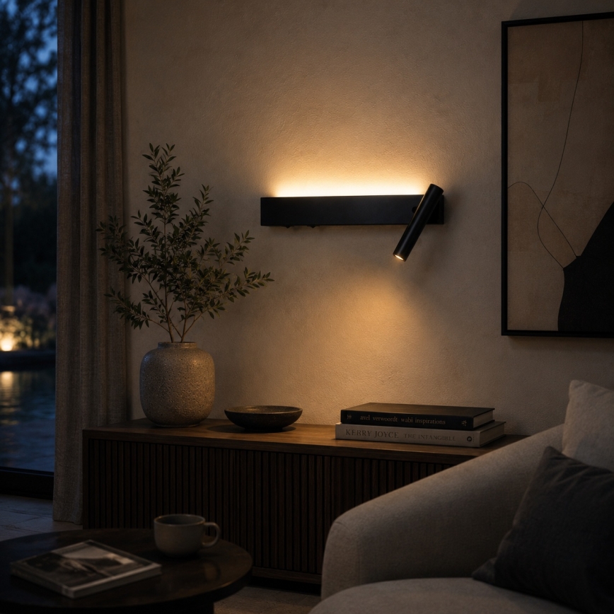 BRILAGI - ARLIX LED seinapunktvalgusti LED/3W/230V + LED/7W, must, CRI 90